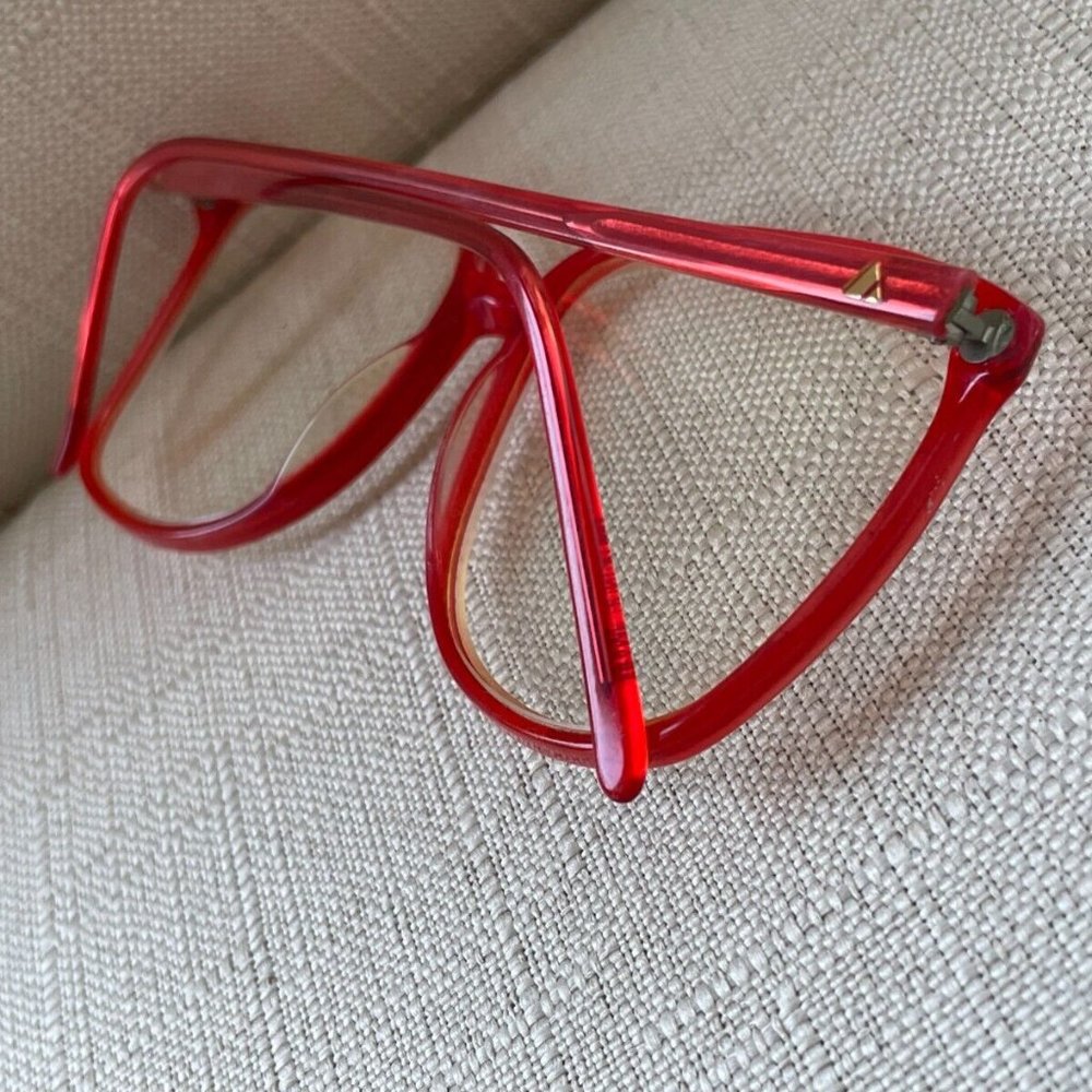 Vintage Liz Claiborne Unisex Eyeglasses Frame Red Tone LC60 R 145 Glasses - Picture 6 of 11